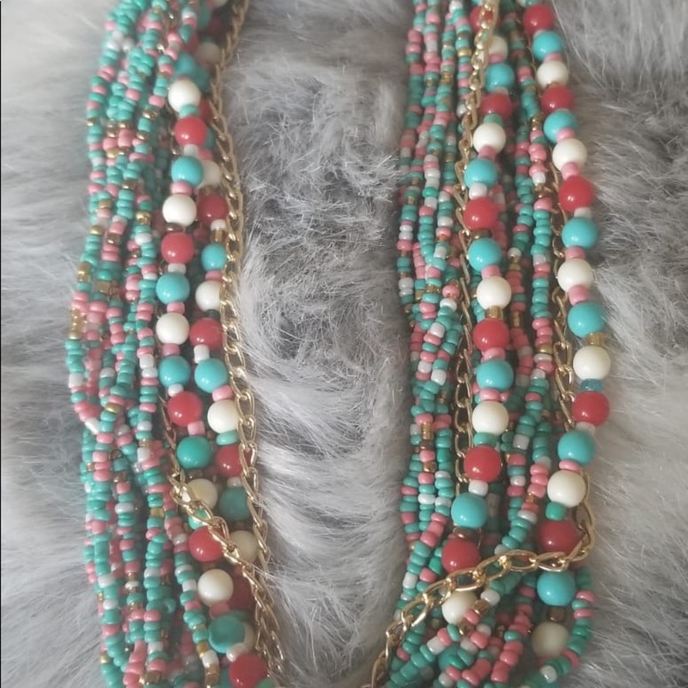 Necklace 100 jewelry Bohemia Candy Beads multi - Picture 2 of 3